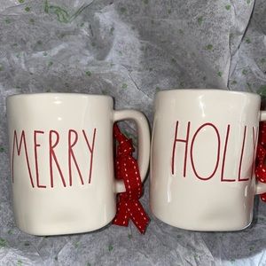 Rae Dunn Small Mug Ornaments Set of 4